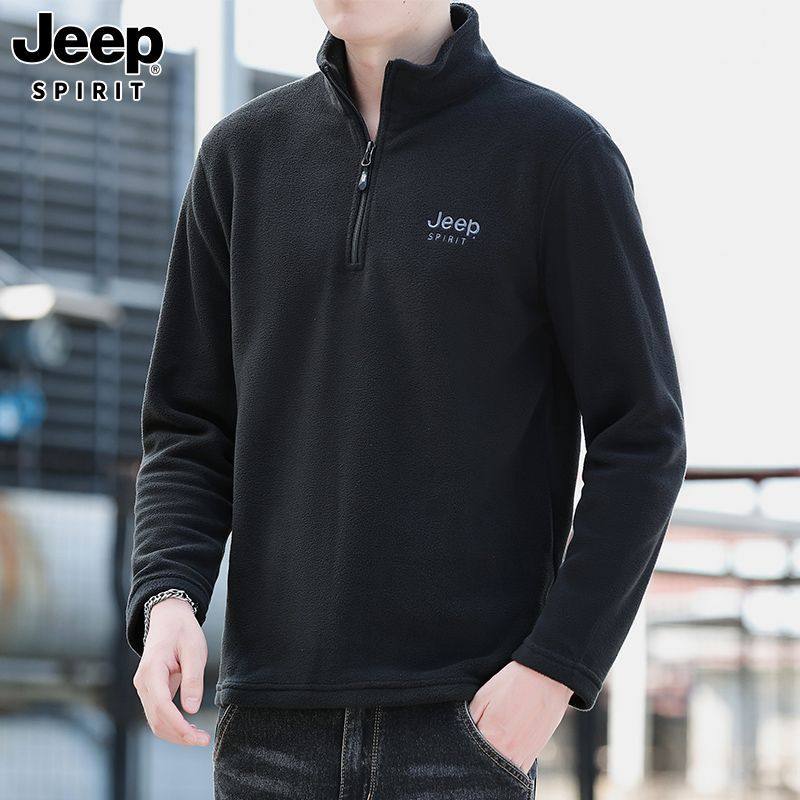 JEP吉普新款抓绒卫衣男士