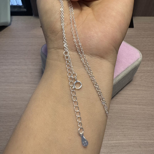 足银999项链o字链可调节简约百搭学生女饰礼物