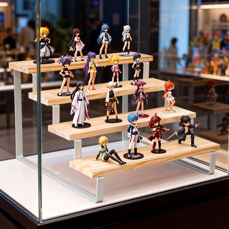 多层阶梯铁木高承重展示架