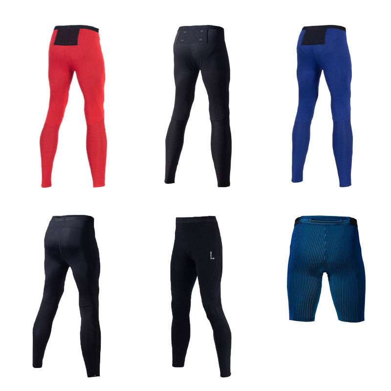 零阻力秋冬新款运动紧身裤男跑步训练弹力带内衬跑步健身压缩长裤