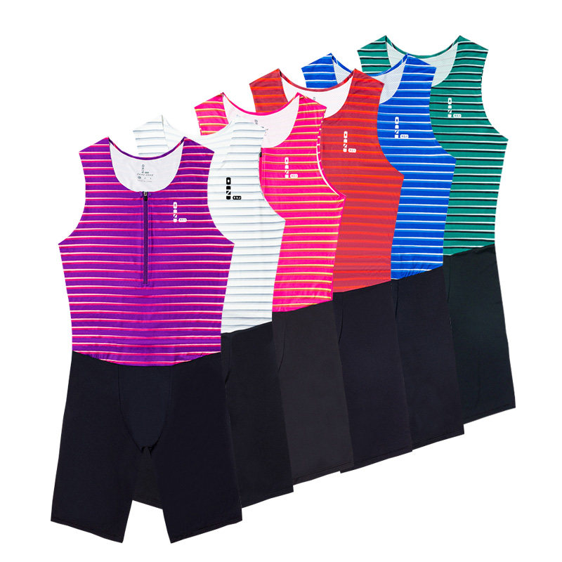 零阻力田径比赛连体服 男短跑跳远跨栏背心短裤紧身衣体考运动服