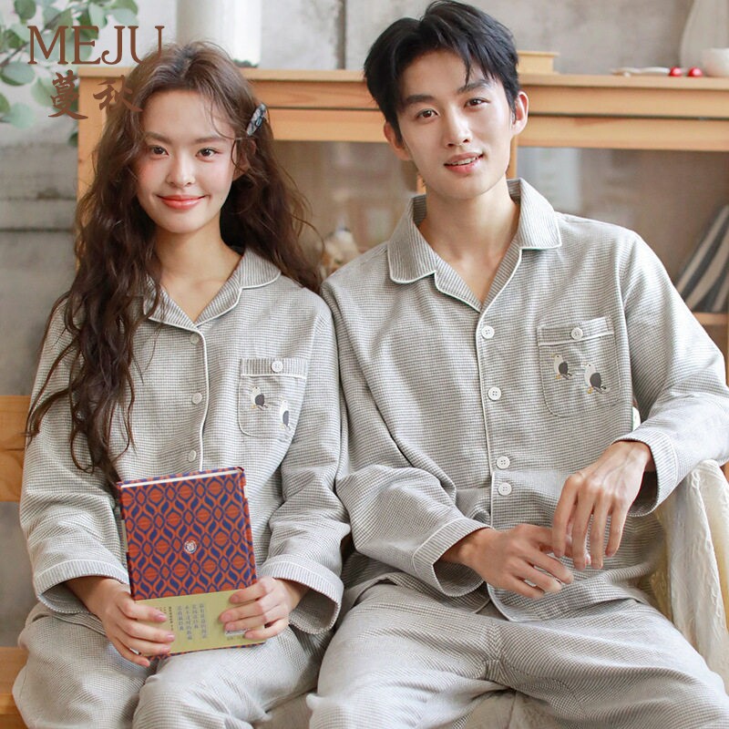 男女学生长袖睡衣绒布少女少男