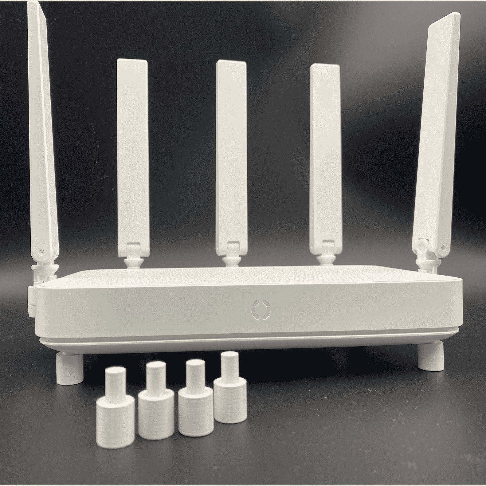 中兴巡天be5100问天路由器散热器 增高脚垫镂空上盖 静音散热