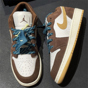 Air Jordan 1 Low AJ1耐克女鞋低帮粽白摩卡复古休闲鞋FB2216-200