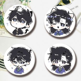 名侦探柯南同人可爱吧唧白色黑羽快斗中森青子工藤新一毛利兰徽章