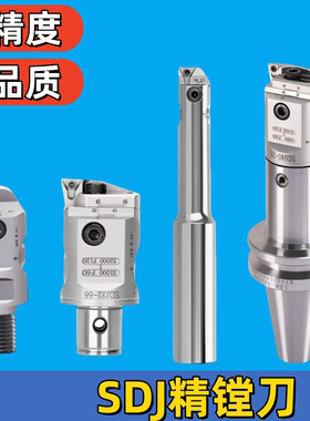 SDJ精镗刀 钨钢抗震小孔径微调精镗刀杆套装 bt40加工中心镗头12