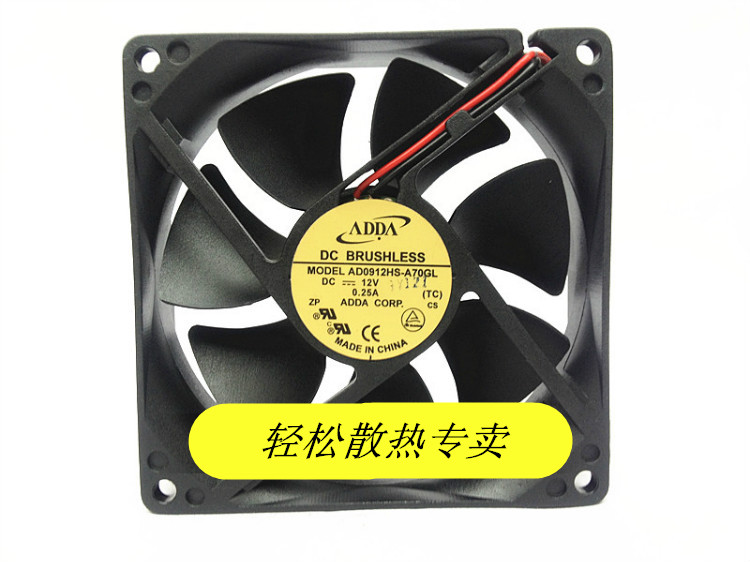 原装ADDA AD0912HB-A73GL 12V 0.25A 9CM 9025 3线 机箱散热 风扇