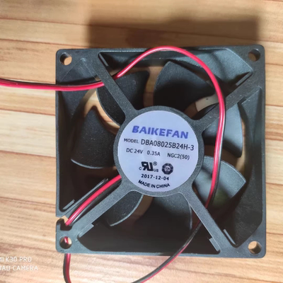 全新BAIKEFAN DBA08025B24H-3 8025 DC24V 0.35A变频器散热风扇