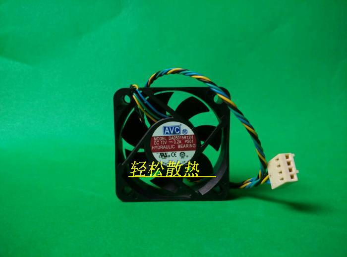 包邮AVC 5015 12V 0.2A DA05015R12H 四线带PWM温控5CM静音小风扇