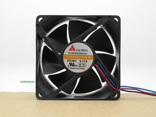 原装元山Y.S.TECH FD488025EB-N 48V静音0.11A 8CM 8025散热风扇