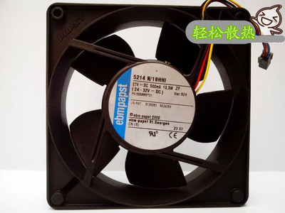 高品质德国 5214N/19HHI 24V工控机变频器散热风扇13.5W 127*38mm