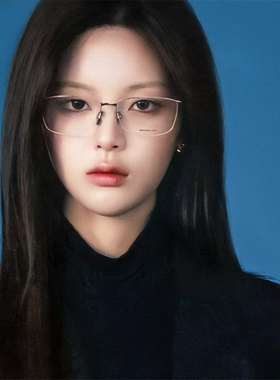 星光大赏杨超越同款近视眼镜框高智感新款可配度数BB0415O金丝边