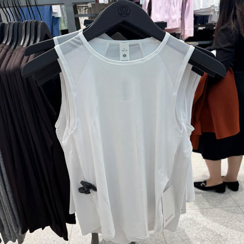 澳洲Lululemon Sculpt Tank Top女士抽绳运动背心 瑜伽跑步健身