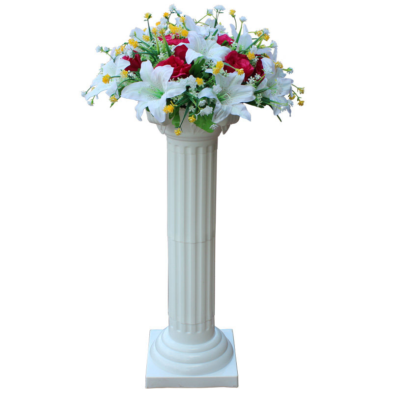 婚庆花柱塑料罗马柱路引花欧式玫瑰花开业庆典花店庆活动装饰花篮