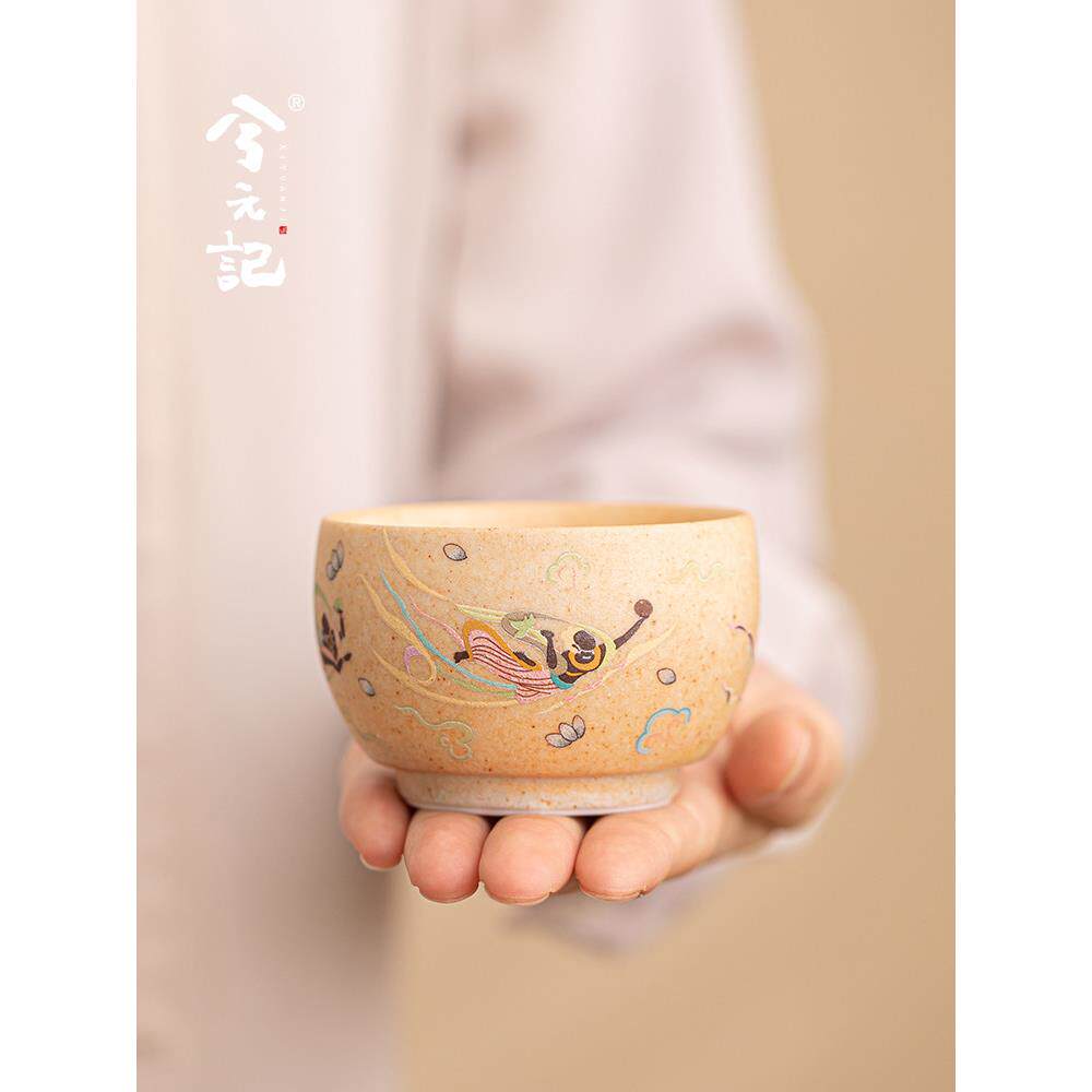 西元记敦煌文创陶瓷茶杯家用大师杯单杯个人茶杯禅杯
