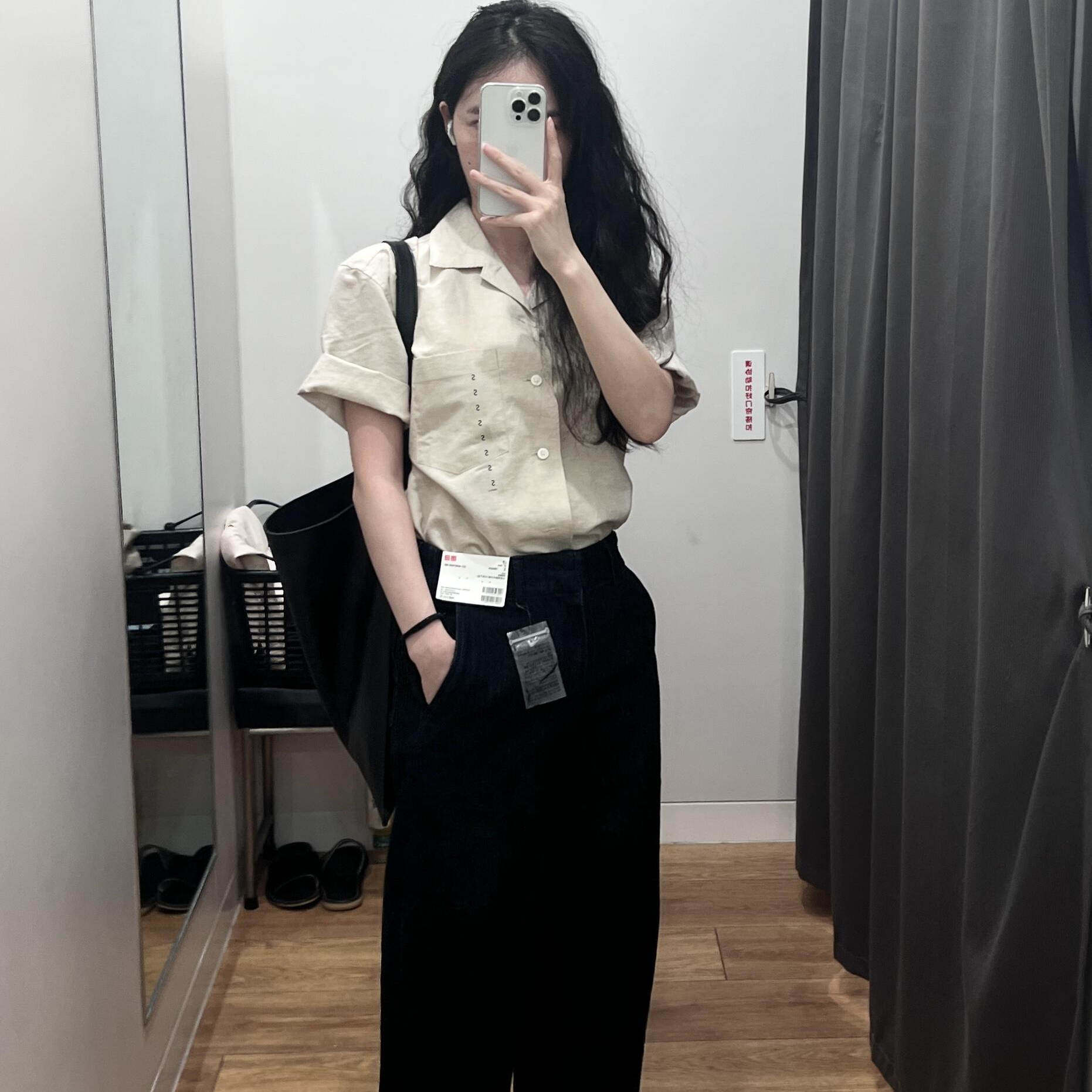 复古韩版显瘦别致古巴领米色衬衫女2026夏季新款棉麻短袖极简衬衣