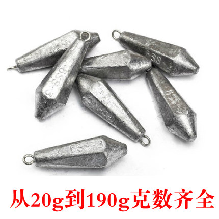 20g-190g六边形坠 海钓抛杆钓鱼配重永煌 带环铅坠 串钩钓坠铅砣