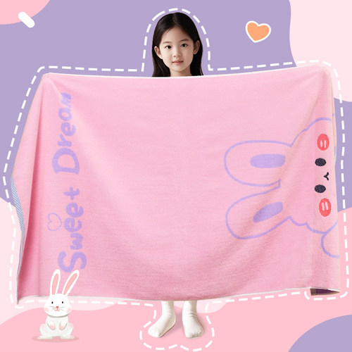 儿童纯棉浴巾学生洗澡速干大毛巾