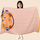 儿童纱布纯棉浴巾家用全棉柔软不掉毛洗澡大毛巾吸水速干宝宝裹巾