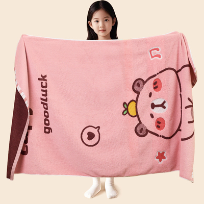 纯棉儿童浴巾家用柔软洗澡裹巾