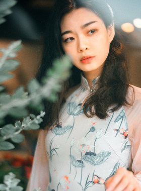 柔美纱袖时尚改良旗袍年轻少女款