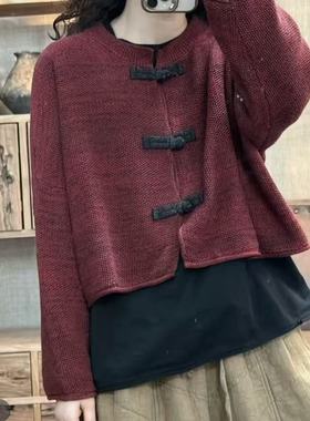 BYJ 5649 春季新品色织棉线休闲百搭盘扣短款女外套 胸围138长46