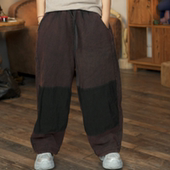 0991 百搭炒色撞色毛圈女士裤 春季 新品 休闲卫裤 子 臀围132长88