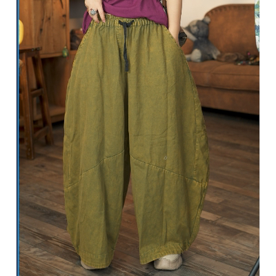 57 2507 夏季新品休闲百搭炒色怀旧大腿裤女士裤子 臀围190长92