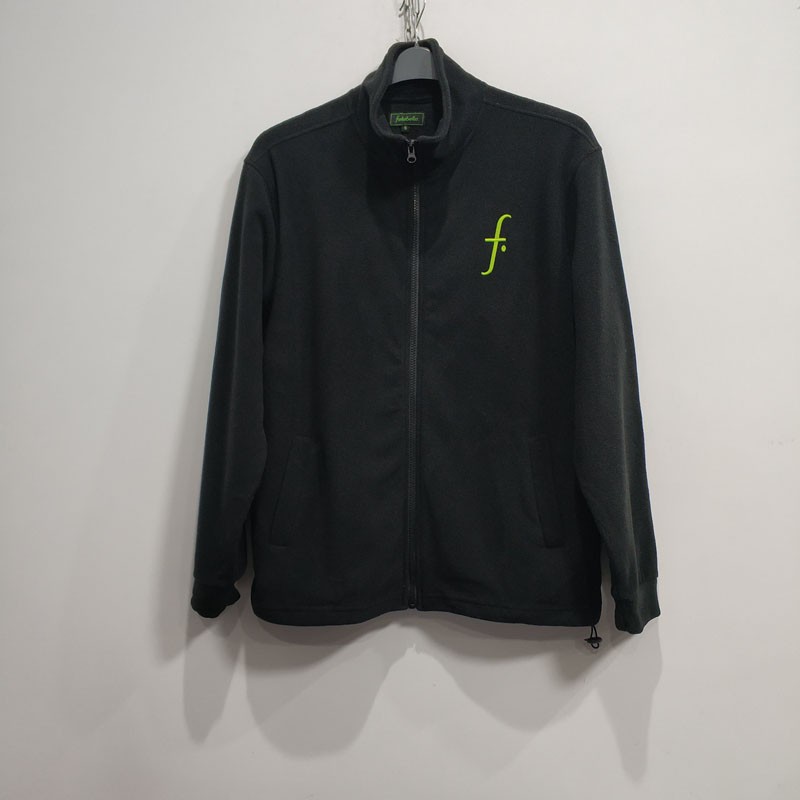 外贸原单刺绣摇粒绒卫衣外套男秋冬宽松加绒运动休闲立领长袖上衣