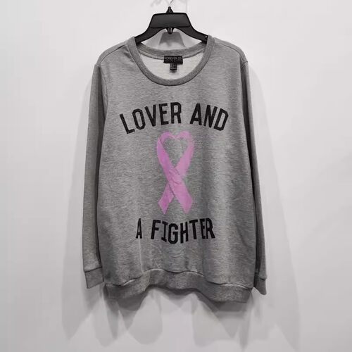 微瑕NO退换外贸原单毛圈磨毛圆领卫衣女春秋宽松休闲印花长袖上衣