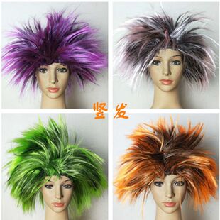 个性时尚火苗假发 竖发游戏人物发套 谭佳薪党内人士大理沱