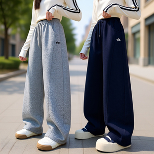 女童裤子阔腿裤2026春季新款中大童宽松运动裤女宝宝百搭休闲裤子