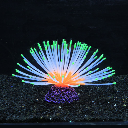 绿色硅胶仿真海胆鱼缸饰品