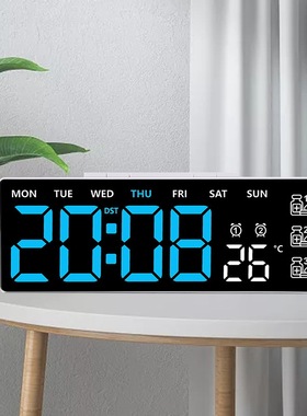 led电子数字时钟老人吃药提醒神器卧室床头夜光闹钟桌面2025新款