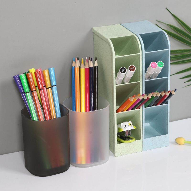 磨砂斜插式多功能口红桌面收纳盒