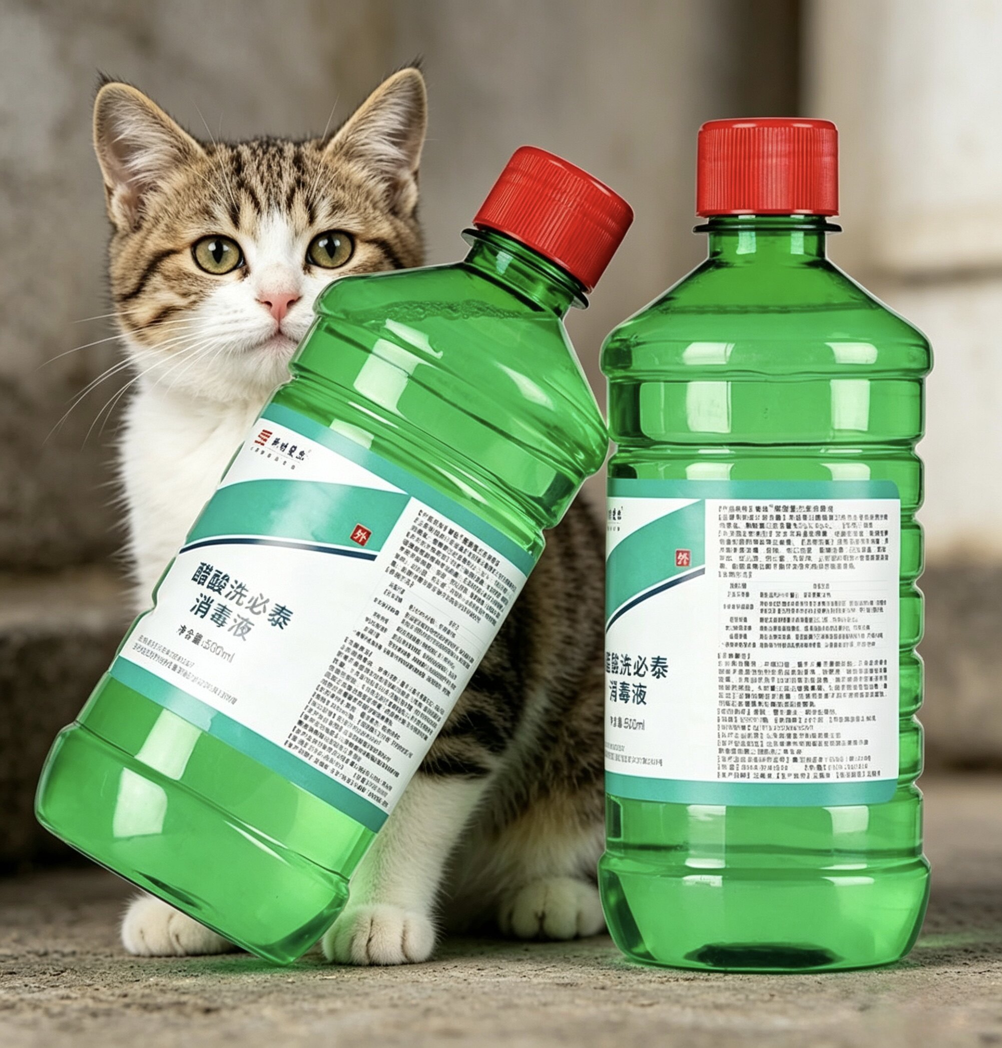 醋酸洗必泰醋酸氯已定消毒液猫咪黑下巴伤口口腔黏膜物体表面消毒