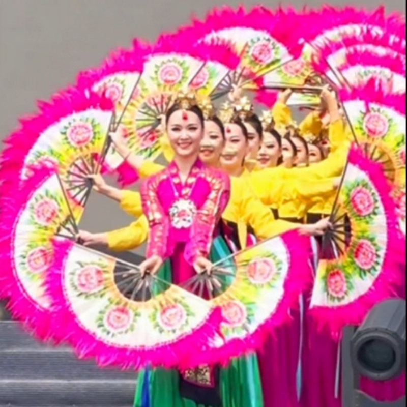 朝鲜族舞蹈服扇子舞表演服日常演出韩服新款改良大裙摆古装舞台服