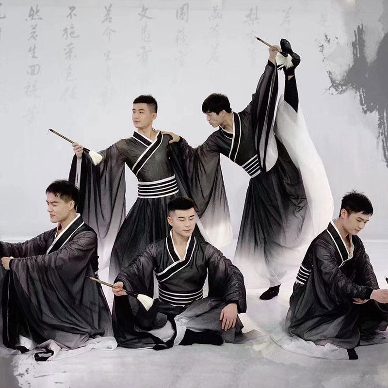 国师孙科同款粉墨孔子雪纺舞蹈服