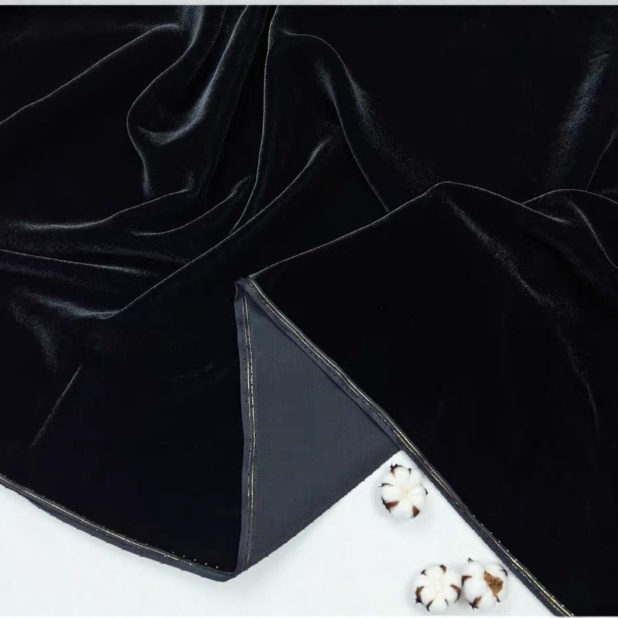 高档真丝绒面料桑蚕丝布料