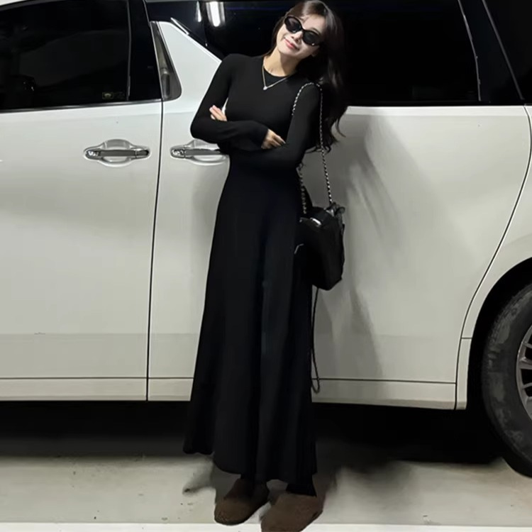 高个子长款T恤裙秋冬加厚磨毛