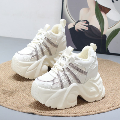 厚底松糕老爹鞋超高跟内增高12CM