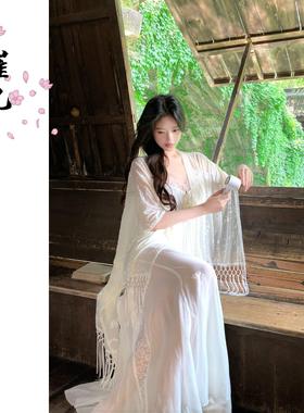 EACH崔九【入梦】如意结高端梅花暗纹旗袍披肩女外搭配裙子