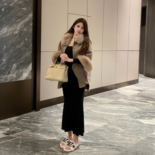 M900毛呢外套女秋冬高级感2024新款 气质美拉德 呢子小个子毛毛短款