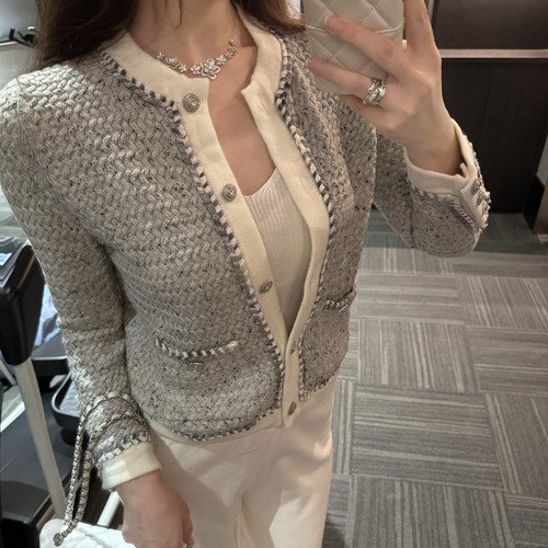 M900小香风开衫外套女短款2026年新款爆款早秋穿搭高级感气质穿搭