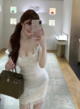 M900高级设计感气质连衣裙女秋冬名媛法式针织内搭修身显瘦包臀裙