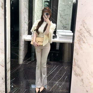 M900针织开衫 坎肩女秋冬外搭白色高级感春秋设计感 上衣2025年新款