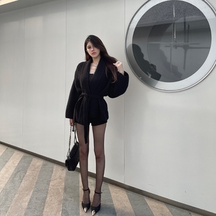 2025新款 秋冬慵懒风厚宽松短款 M900毛衣外套女开衫 针织衫 时尚 冬季