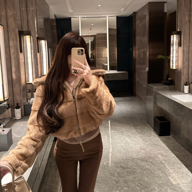 M900短款外套女环保毛秋冬季2026新款爆款时尚洋气百搭小个子名媛,女装/女士精品,短外套,淘宝优惠券,粉丝福利购,淘宝优惠卷