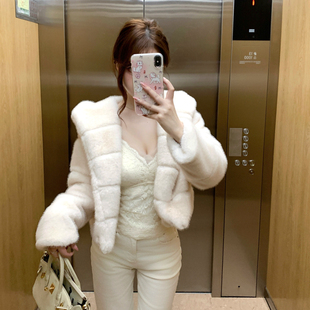 洋气短款 M900环保毛外套女秋冬季 时尚 爆款 小个子春秋百搭 2025新款