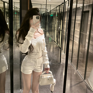 设计感长袖 2025年新款 上衣高级感春秋 毛衣女内搭针织衫 M900打底衫